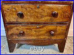 A Rare & Beautiful 140 Year Old Victorian Antique Chest Of Drawers. C 19th