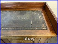 A Rare & Beautiful 140 Year Old Victorian Antique Mahogany Cupboard Desk. C1880