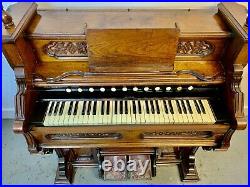 A Rare & Beautiful 140 Year Old Victorian Antique Mahogany The alpine Organ