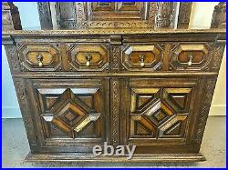 A Rare & Beautiful 140 Year Old Victorian Antique Oak Court Cupboard. C1880
