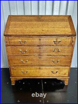 A Rare & Beautiful 140 Year Old Victorian Antique Oak Fall Front Bureau C1880