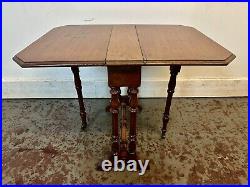 A Rare & Beautiful 140 Year Old Victorian Antique Sutherland Side Table. C1880