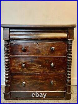 A Rare & Beautiful 150 Year Old Victorian Antique Chest Of Drawers. C1870