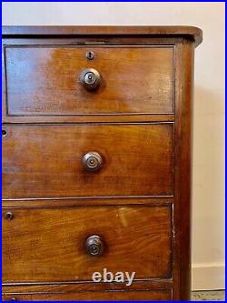 A Rare & Beautiful 150 Year Old Victorian Antique Chest Of Drawers. C 1870