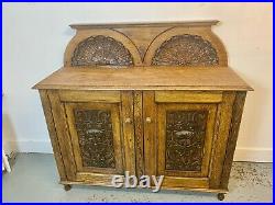 A Rare & Beautiful 150 Year Old Victorian Antique Oak Sideboard. C 1870