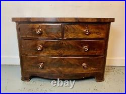 A Rare & Beautiful 160 Year Old Victorian Antique Chest Of Drawers. 19th C