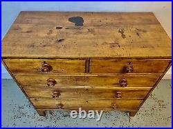 A Rare & Beautiful 160 Year Old Victorian Antique Chest Of Drawers. C1860