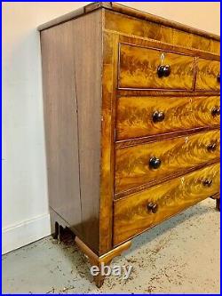 A Rare & Beautiful 160 Year Old Victorian Antique Chest Of Drawers. C 1860