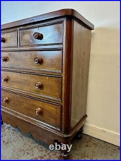 A Rare & Beautiful 160 Year Old Victorian Antique Scotch Chest Of Drawers. C1860