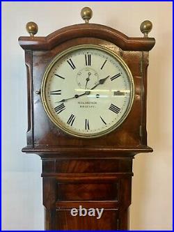 A Rare & Beautiful 165 Year Old Antique Oak Grandfather Clock. 1855 C