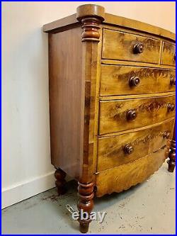 A Rare & Beautiful 170 Year Old Victorian Antique Chest Of Drawers. 1850 C