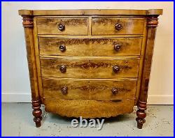 A Rare & Beautiful 170 Year Old Victorian Antique Chest Of Drawers. 1850 C