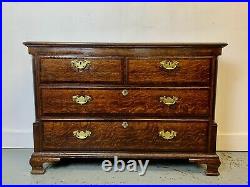 A Rare & Beautiful 170 Year Old Victorian Antique Oak Chest Of Drawers. 1850C