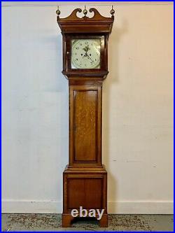 A Rare & Beautiful 190 Year Old Georgian Antique Oak Grandfather Clock. C1830