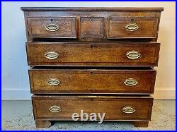 A Rare & Beautiful 200 Year Old Georgian Antique Chest Of Drawers. C1820