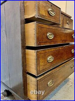 A Rare & Beautiful 200 Year Old Georgian Antique Chest Of Drawers. C1820