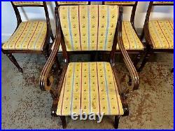 A Rare & Beautiful 200 Year Old Set Of 5 Antique Regency Dining Chairs. C1815