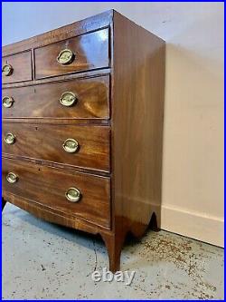 A Rare & Beautiful 220 Year Old Georgian Antique Mahogany Chest Of Drawers. C1800