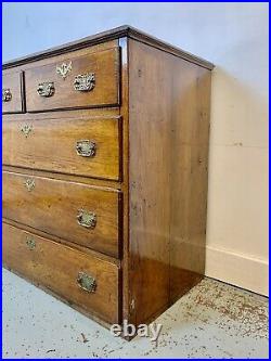 A Rare & Beautiful 230 Year Old Georgian Antique Oak Chest Of Drawers. C1790