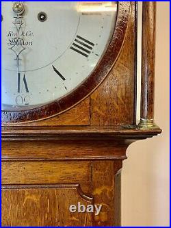 A Rare & Beautiful 240 Year Old Antique Georgian Oak Grandfather Clock. 1780 C