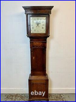 A Rare & Beautiful 240 Year Old Georgian Antique Oak Grandfather Clock. C1780
