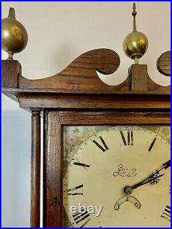 A Rare & Beautiful 240 Year Old Georgian Antique Oak Grandfather Clock. C1780