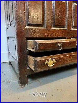 A Rare & Beautiful 250 Year Old Antique Oak 18th C Housekeepers Cupboard. C1770