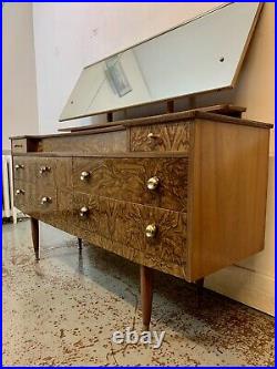 A Rare & Beautiful 60 Year Old Melamine Retro Mirror Back Dressing table. C1960s