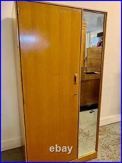 A Rare & Beautiful 60 Year Old Single Mirrored Wardrobe By Stag. C 1960
