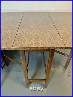 A Rare & Beautiful 70 Year Old Retro Melamine Drop Leaf Table & Chairs. C 1950's