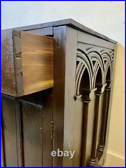 A Rare & Beautiful 80 Year Old Carved Two Drawer Cabinet. C1930 and Older