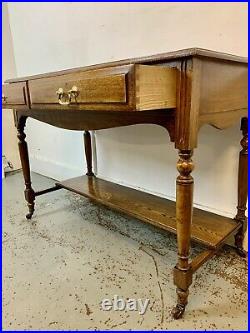 A Rare & Beautiful 90 Year Old Antique Oak Desk With Drawers. C 1930