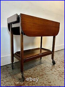 A Rare & Beautiful 90 Year Old Antique Stained Mahogany Drinks Trolley C1930