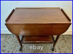 A Rare & Beautiful 90 Year Old Antique Stained Mahogany Drinks Trolley C1930