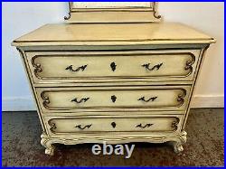 A Rare & Beautiful Antique French Louis XVI Style Dressing Table Chest. C1940