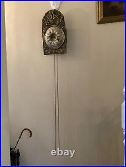 A Rare & Beautiful French Comtoise Wall Clock. (interior Design Piece)