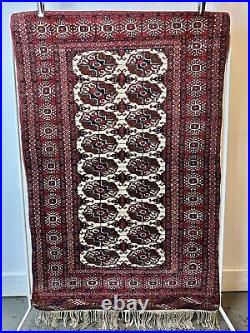 A Rare & Beautiful Hand Made Hand Knotted Genuine Tekke Turkoman Rug