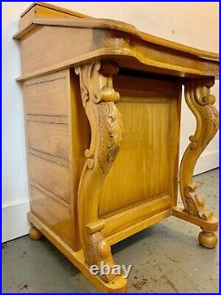 A Rare & Beautiful Mid 20th Century Regency Revival Walnut Davenport Desk