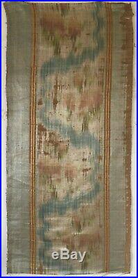 Absolutely Beautiful Rare 18th C. French Silk Ikat Fabric (2849)