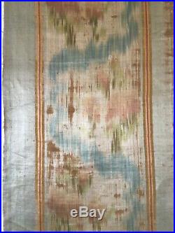 Absolutely Beautiful Rare 18th C. French Silk Ikat Fabric (2849)