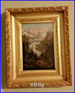 Albert Bierstadt (1830-1902) attribution listed antique beautiful painting RARE