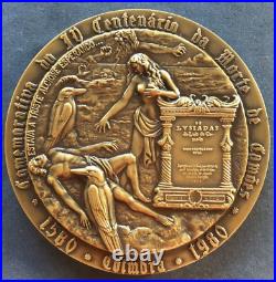 Amazing beautiful antique and rare bronze medal of Eclogue of the Fauns, 1980