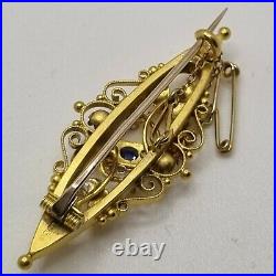 An Exquisite (RARE) 15ct Yellow Gold Antique (Victorian) Brooch (Hallmarked)