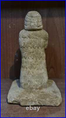 An Extremely Rare Beautiful Mesapotamian Sumerian Stone Idol Of A Worshipper. A+