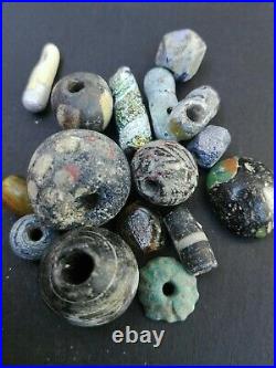 Ancient Egyptian Roman Genuine Beads Glass Mixed Mosaic Antique Rare Beauty Old