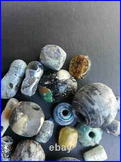 Ancient Egyptian Roman Genuine Beads Glass Mixed Mosaic Antique Rare Beauty Old
