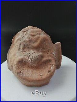Ancient Greek Bozo Clown Antique Figure Face Pottery Terracotta Rare Beautiful