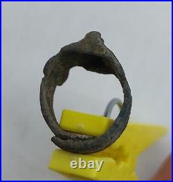 Ancient beautiful rare bronze Viking ring. Original