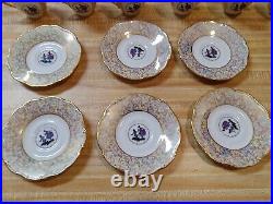 Antique 1927 H&C 6 Cups & 6 Saucers Imported From Czechoslovakia Beautiful Rare