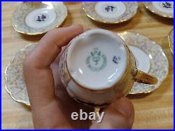 Antique 1927 H&C 6 Cups & 6 Saucers Imported From Czechoslovakia Beautiful Rare